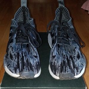 Adidas NMD R1 PK BLK/GREY Glitch Primeknit 13